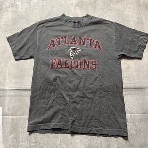 Atlanta Falcons Shirt L Gray NFL Team Apparel Short Sleeve Tee Red